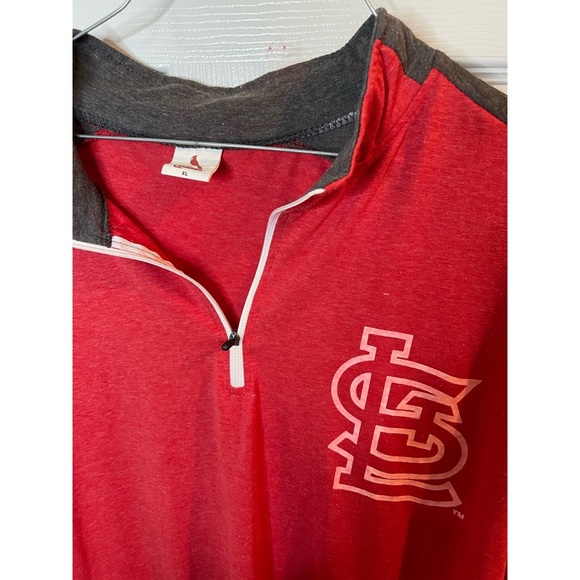 Quarter Zipper St. Louis Cardinals Game Day Pullover Light Sweater - Picture 2 of 3